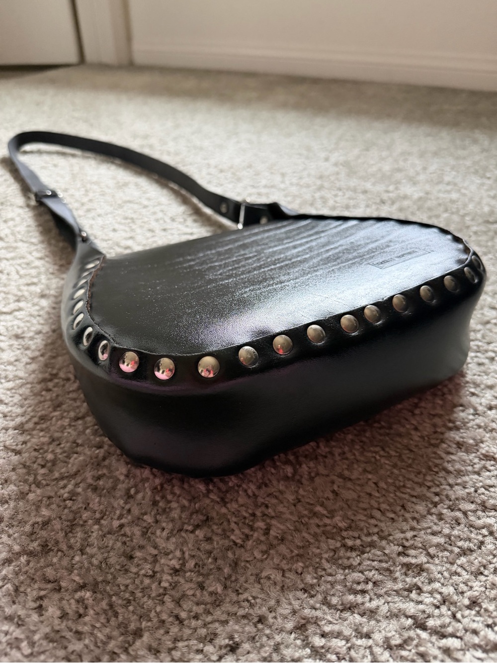 Harley-Davidson Black Leather Studded Bag - Picture 8 of 9